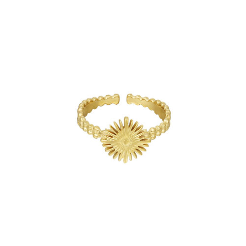 Ring Sun Stainless Steel Gold Ring Sun Stainless Steel Gold