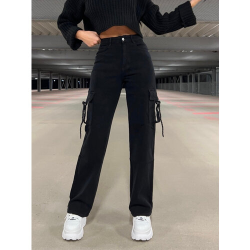 Wide Stretch Cargo Pants Black Wide Stretch Cargo Pants Black