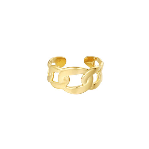 Ring Mega Schakel Goud Ring Mega Schakel Goud