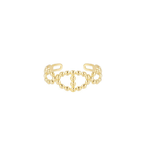 Ring Bolletjes Logo Goud Ring Bolletjes Logo Goud