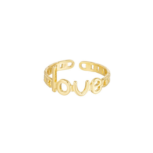 Ring Schakels Love Goud Ring Schakels Love Goud