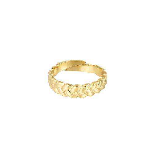 Ring Dik Gevlochten Goud Ring Dik Gevlochten Goud