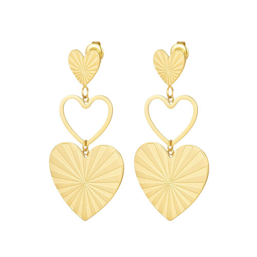 Oorbellen Statement Hartjes Goud Oorbellen Statement Hartjes Goud
