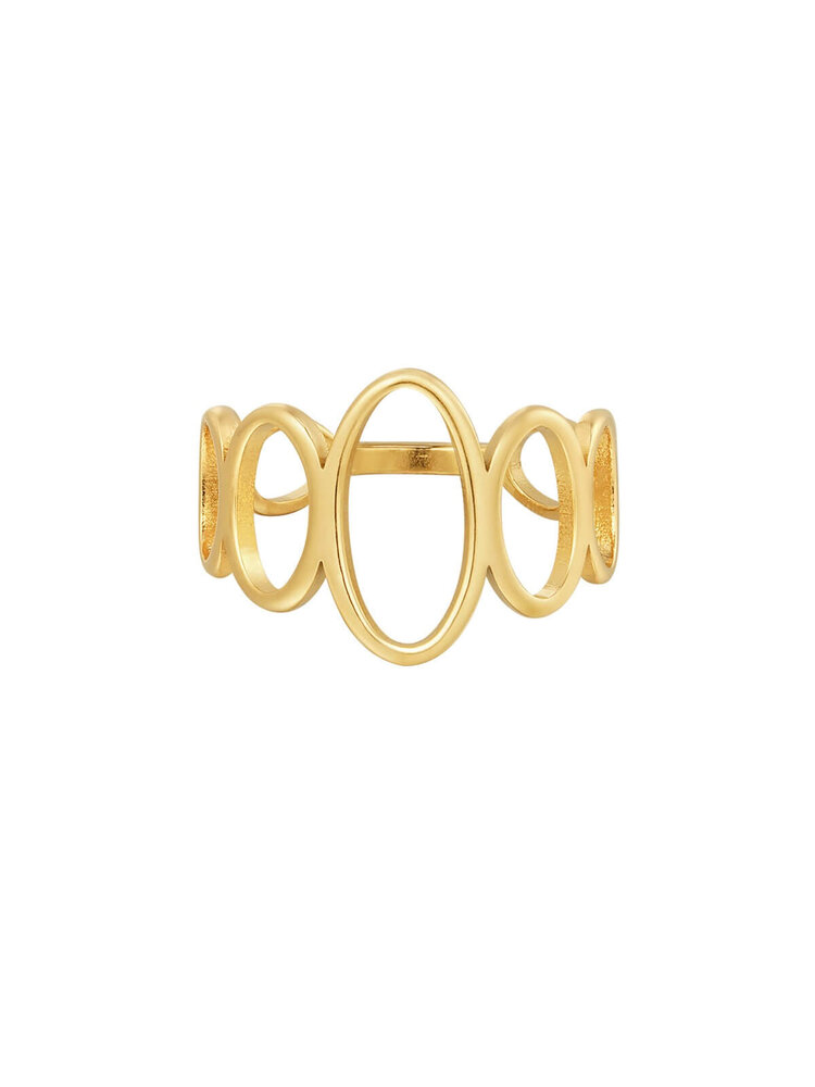 Ring Open Circles Gold LADYLIKE FASHION
