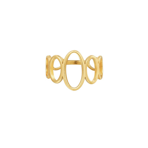 Ring Open Rondjes Goud Ring Open Rondjes Goud