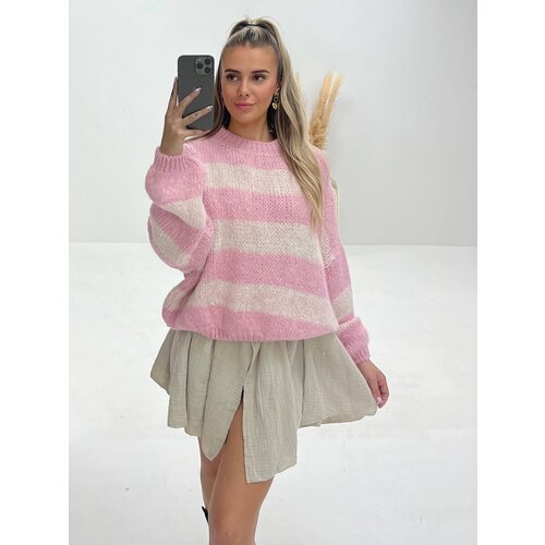 Striped Liva Jumper Pink Striped Liva Jumper Pink