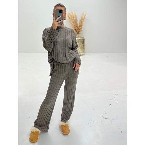 Comfy Knitted Trousers Taupe Comfy Knitted Trousers Taupe