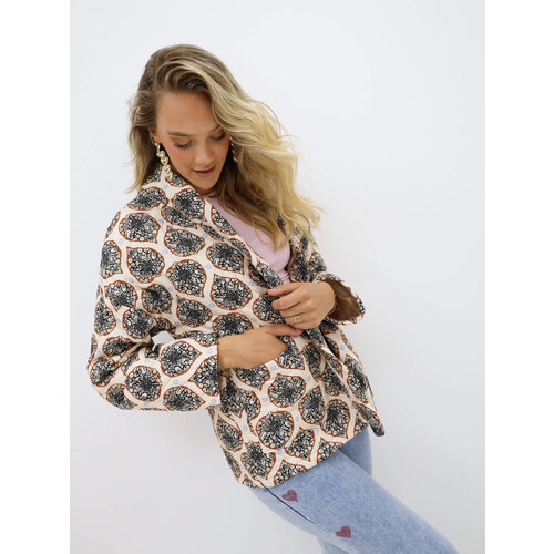 Print Jacket Beige Print Jacket Beige