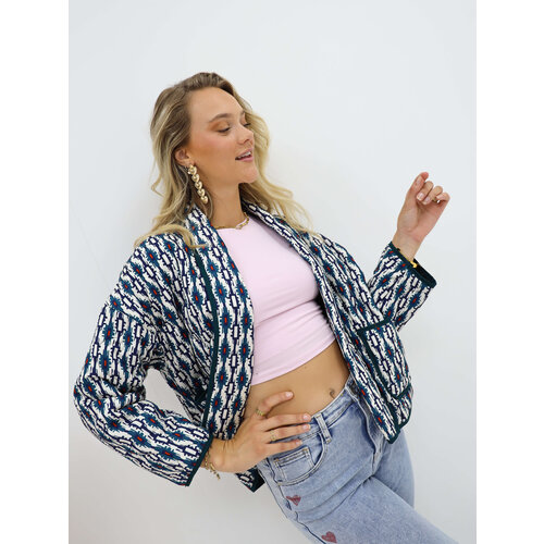 Print Jacket Blue Print Jacket Blue