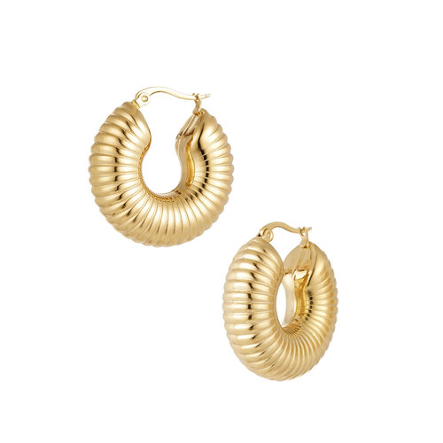 Earrings Aesthetic Round Gold Earrings Aesthetic Round Gold