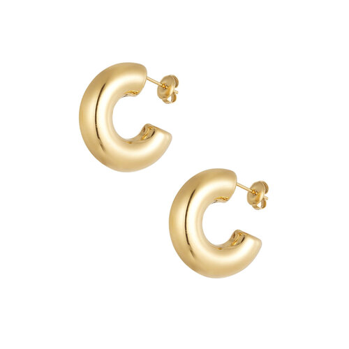 Earrings Aesthetic Basic Half Moon Gold Earrings Aesthetic Basic Half Moon Gold