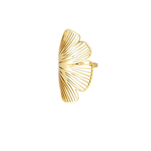 Ring Statement Flower Gold Ring Statement Flower Gold