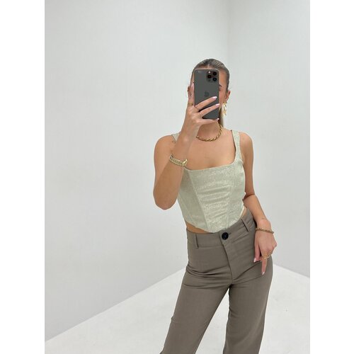 Shimmer Corset Top Gold Shimmer Corset Top Gold