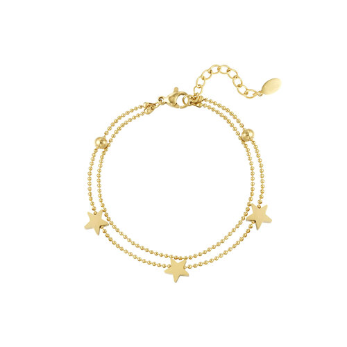 Double Bracelet Stars Gold Double Bracelet Stars Gold