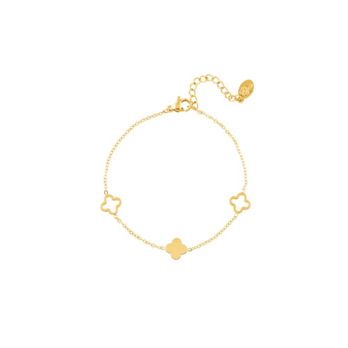 Bracelet Clovers Stainless Steel Gold Bracelet Clovers Stainless Steel Gold