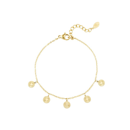 Bracelet Hearts Coins Gold Bracelet Hearts Coins Gold