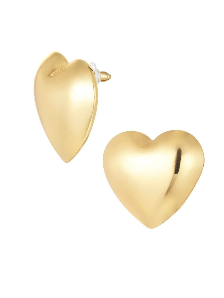 Big heart earrings studs best sale