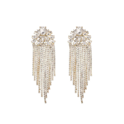 Grote Strass Oorbellen Goud Grote Strass Oorbellen Goud
