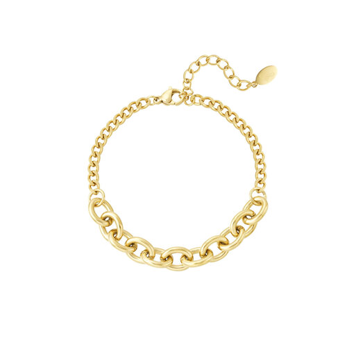 Bracelet Small & Large Links Gold Bracelet Small & Large Links Gold