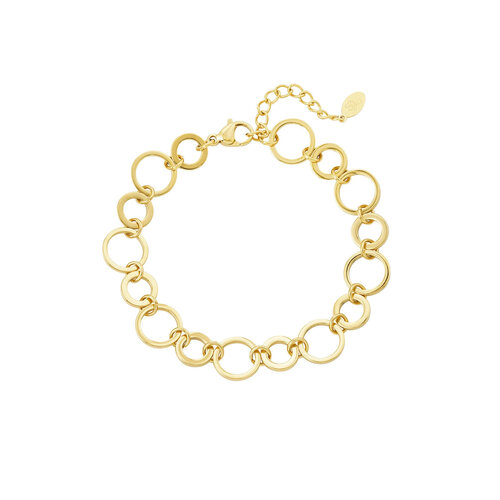 Bracelet Small and Large Links Round Gold Bracelet Small and Large Links Round Gold