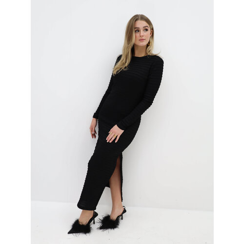 Maxi Jurk Lage Rug Zwart Maxi Jurk Lage Rug Zwart