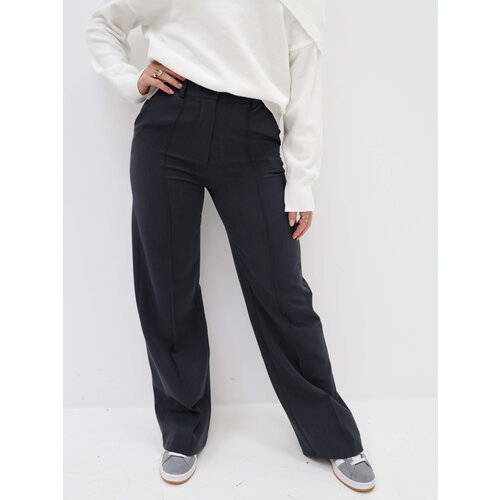 Rechte Pantalon Naad Grijs Rechte Pantalon Naad Grijs