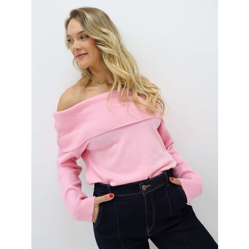 Aria Off Shoulder Sweater Roze Aria Off Shoulder Sweater Roze