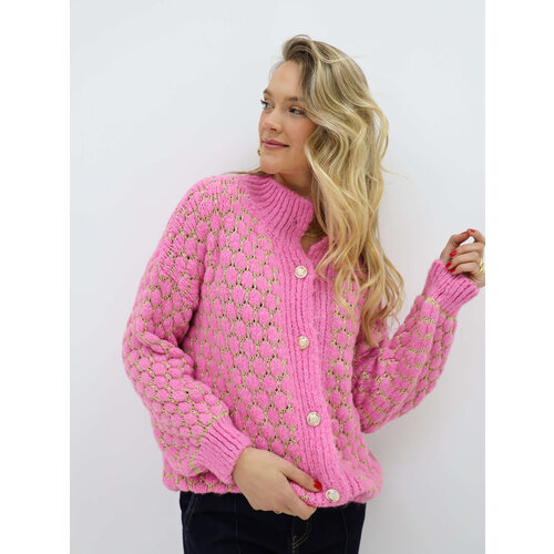Knoopjes Vest Goud/Bubblegum Knoopjes Vest Goud/Bubblegum