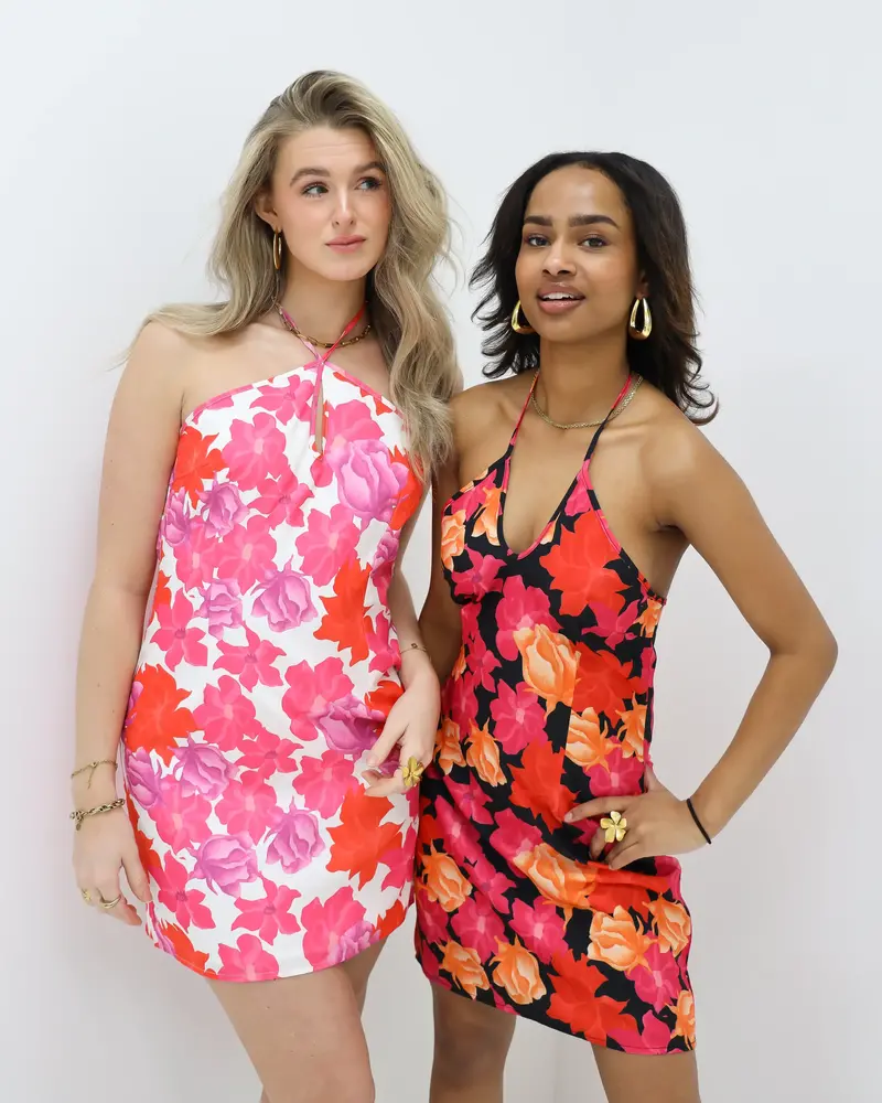 Gebloemde Zomer Jurk Roze LADYLIKE FASHION