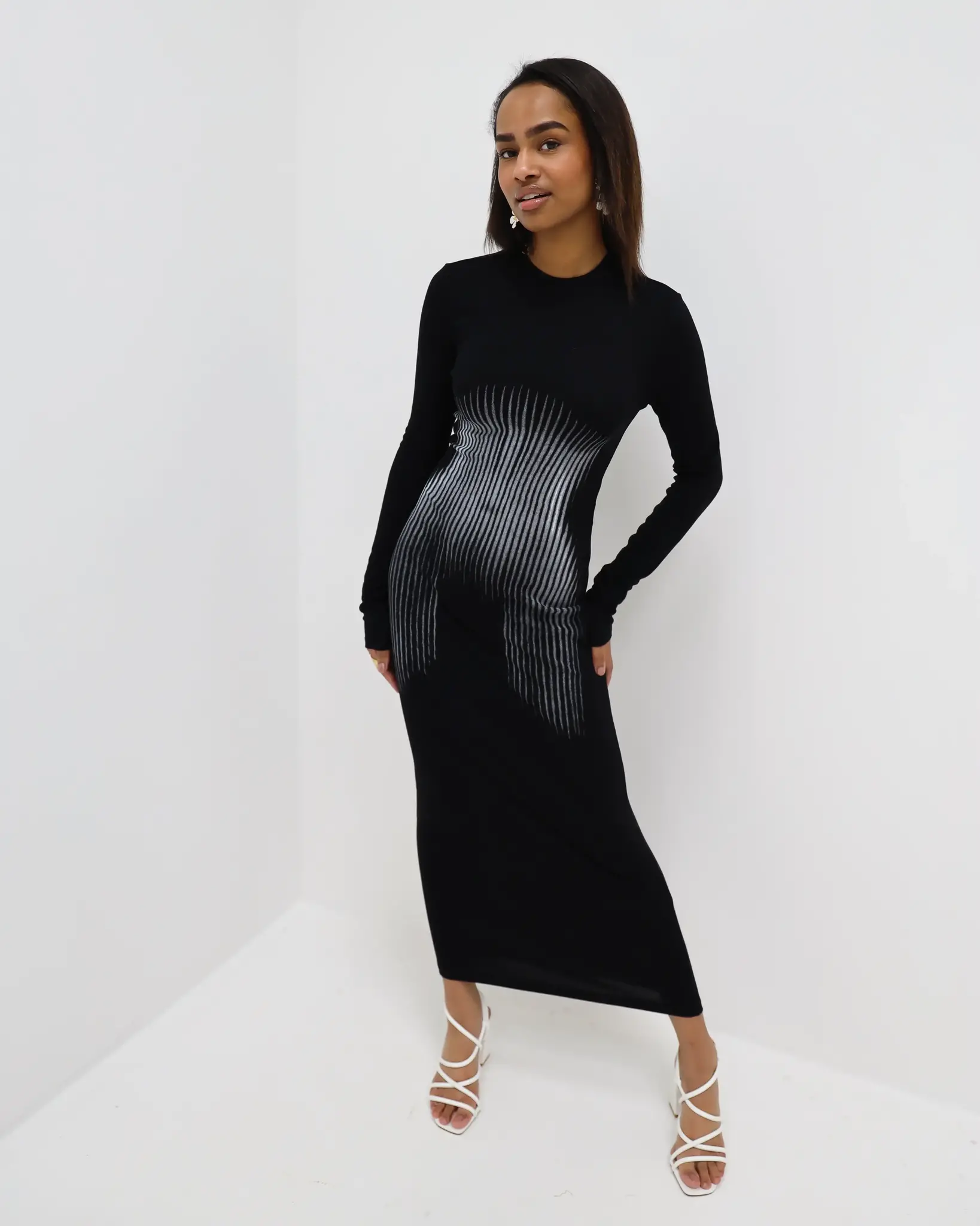 Stretch jurk zwart deals