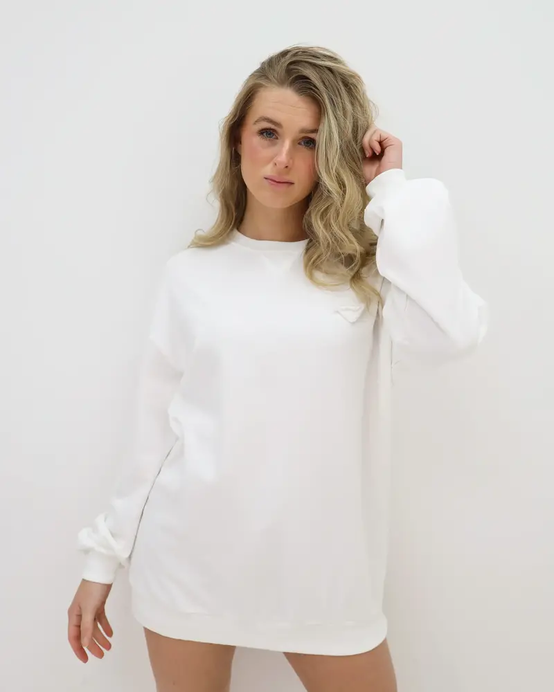 Mochy Oversized Trui Wit LADYLIKE FASHION
