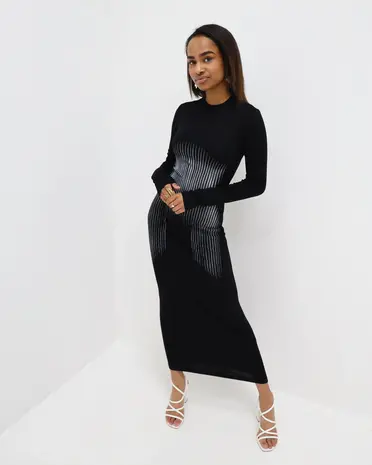 Stretch jurk lange mouw new arrivals