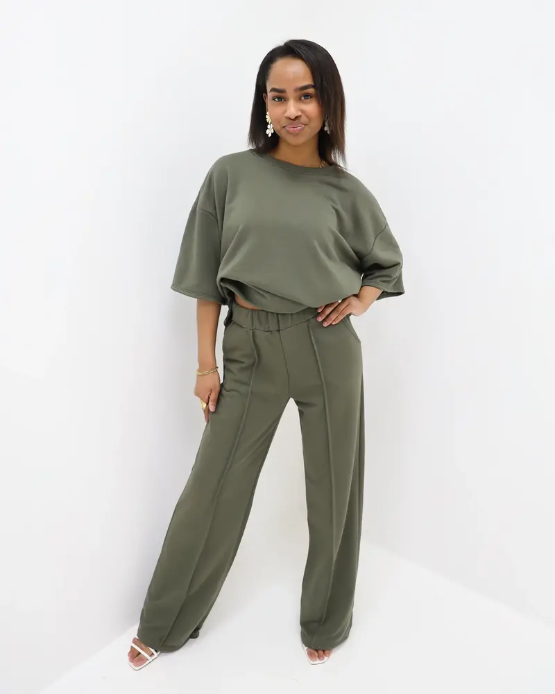 Khaki jogger pants womens sale