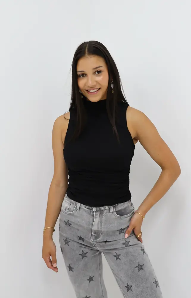 Zwarte mesh top new arrivals