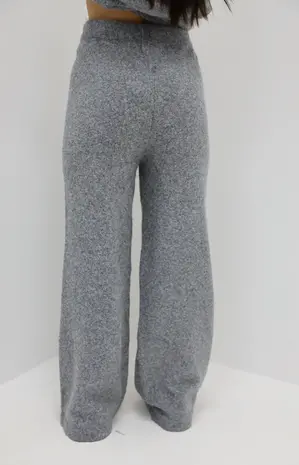 Straight Wool Pants Grey - LADYLIKE FASHION