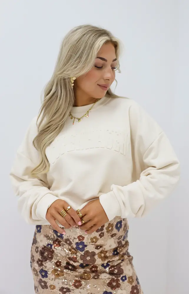 Copenhagen Shimmer Sweater Beige LADYLIKE FASHION