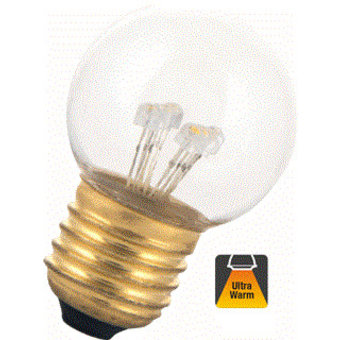 E27 0,7w Bol Lamp, 30/37 Lumen, Transparante Kap