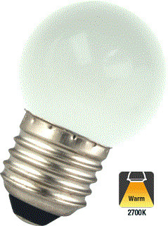 E27 1,5w Bol Lamp, 90 Lumen, Matte Kap, foto 3 van 5