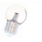 E27 1,5w Bol Lamp, 90 Lumen, Transparante Kap met lens