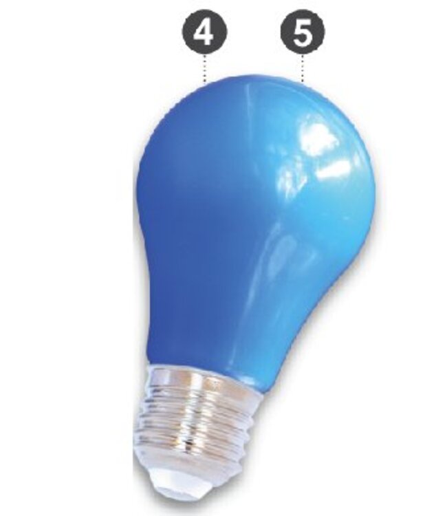 E27 LED Bollamp Blauw