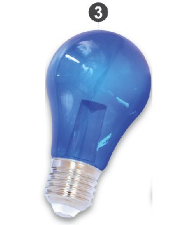 E27 LED Bollamp Blauw