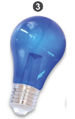 E27 LED Bollamp Blauw, foto 4 van 6