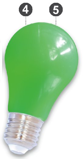 E27 LED Bollamp Groen, foto 5 van 6