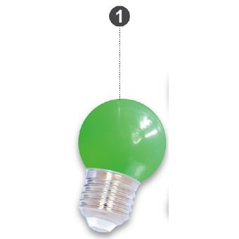 E27 LED Bollamp Groen