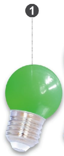 E27 LED Bollamp Groen