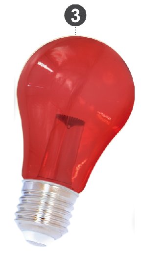 E27 LED Bollamp Rood, foto 4 van 6