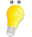 E27 LED Bollamp Geel