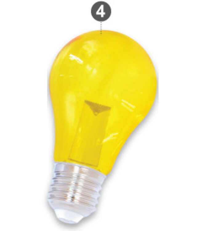 E27 LED Bollamp Geel