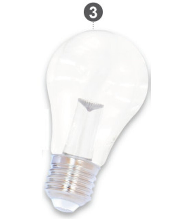 E27 LED Bollamp Geel