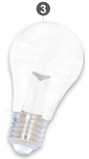 E27 LED Bollamp Geel, foto 3 van 6